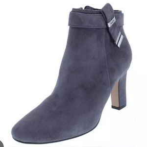 NIB Ralph Lauren Brin Grey Sheep Suede Leather Heel Boot